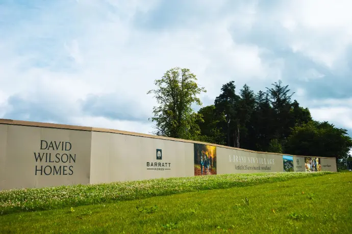 Barratt and David Wilson Hoarding