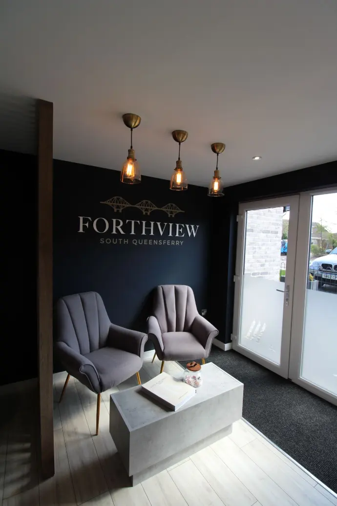 luxury sales waiting area