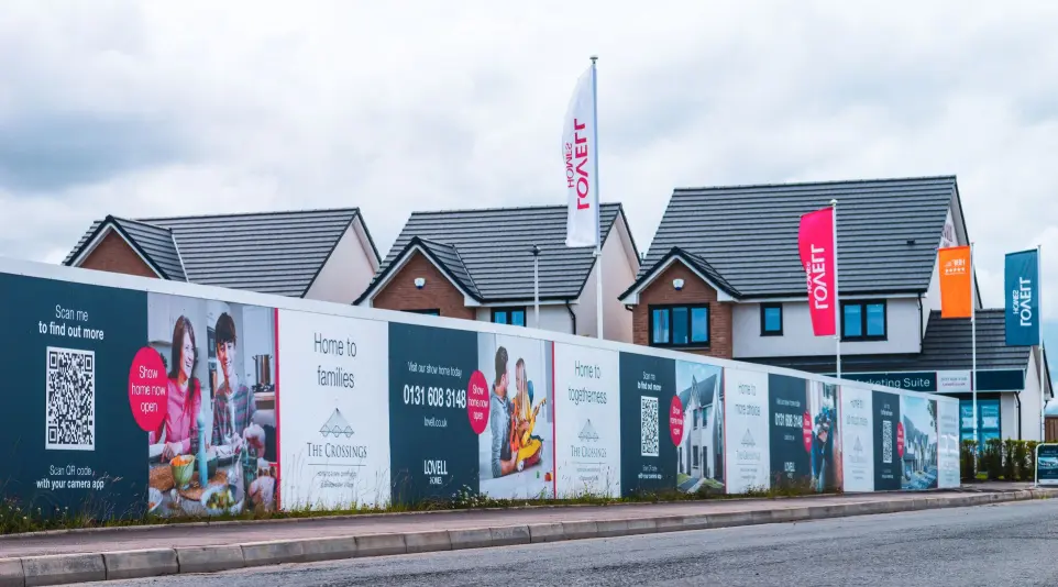 hoarding with QR code
