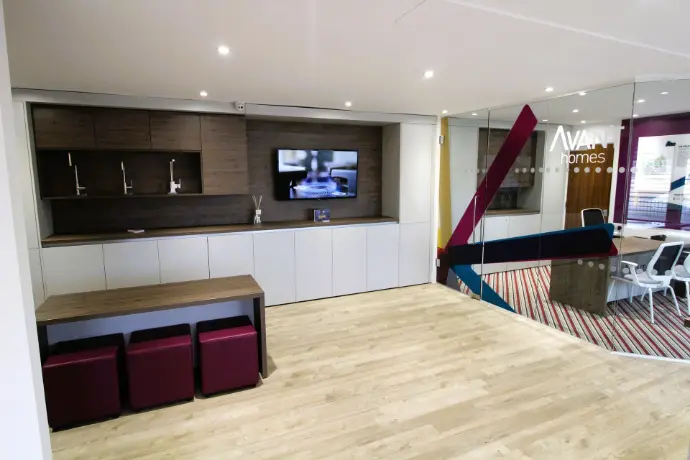 open plan marketing suite